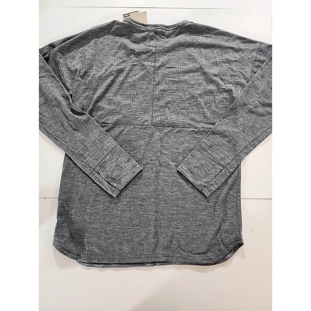 Nike Yoga Long Sleeve Top Size Medium‎ Mens Grey Dri Fit Thumbholes